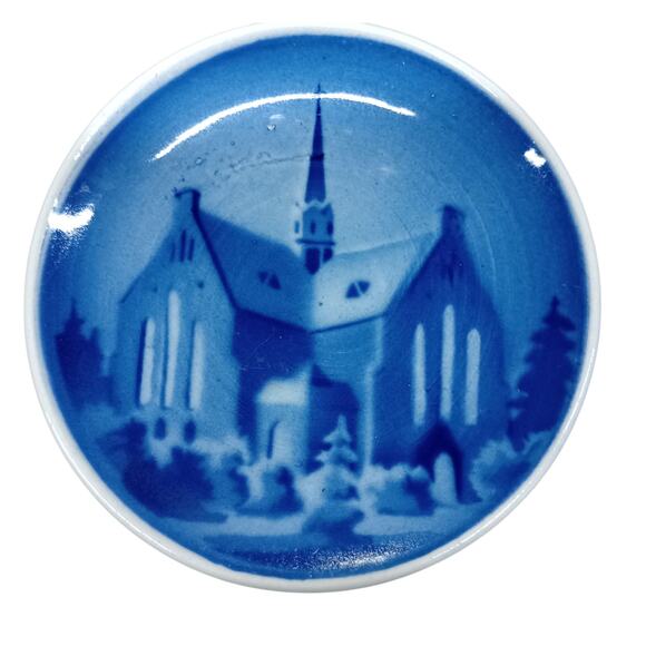Royal Copenhagen Collector Mini Plates Delft Blue Wall Decor Denmark 3" set of 6 - Picture 8 of 8